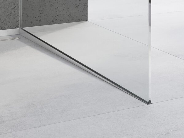 Mexen Line-B üvegcsík 120 cm jobb oldali, szálcsiszolt acél, 181004120R