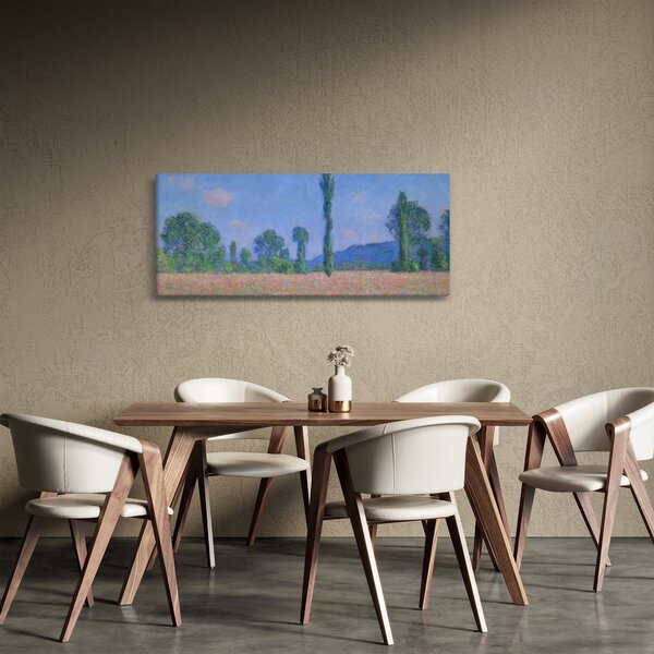 Kép - Claude Monet, Poppy Field (Giverny), reprodukciók (120x50 cm)