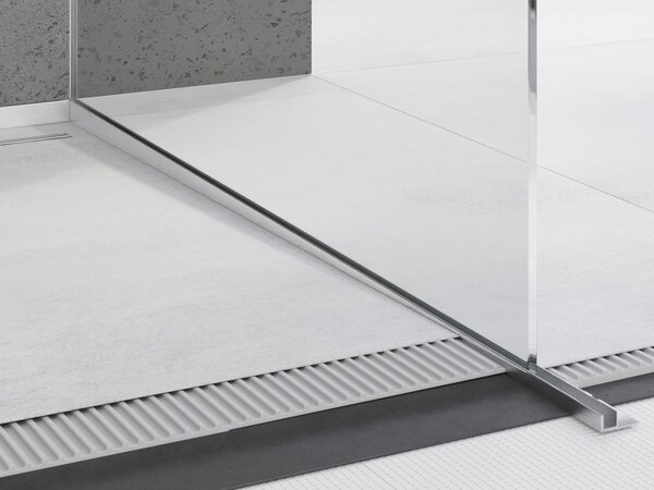 Mexen Line-B üvegcsík 120 cm jobb oldali, szálcsiszolt acél, 181004120R