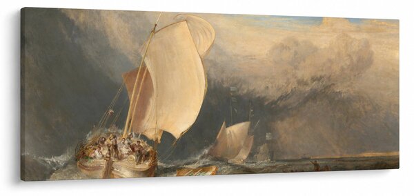 Kép - William Turner, Fishing Boats with Hucksters Bargaining for Fish, reprodukciók (120x50 cm)