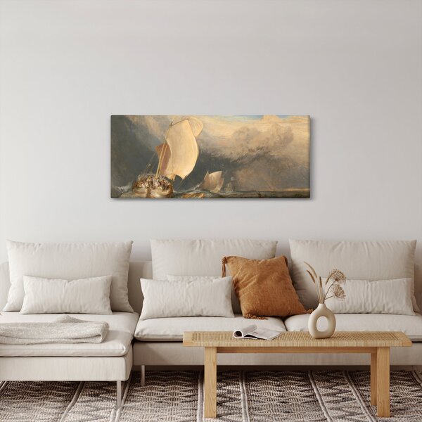 Kép - William Turner, Fishing Boats with Hucksters Bargaining for Fish, reprodukciók (120x50 cm)