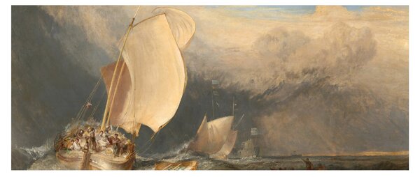 Kép - William Turner, Fishing Boats with Hucksters Bargaining for Fish, reprodukciók (120x50 cm)