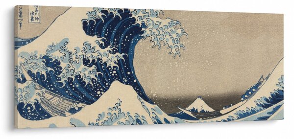 Kép - Katsushika Hokusai, Under the Wave off Kanagawa, reprodukciók (120x50 cm)