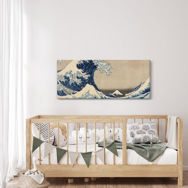 Kép - Katsushika Hokusai, Under the Wave off Kanagawa, reprodukciók (120x50 cm)