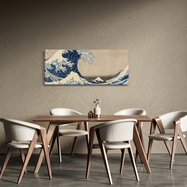 Kép - Katsushika Hokusai, Under the Wave off Kanagawa, reprodukciók (120x50 cm)
