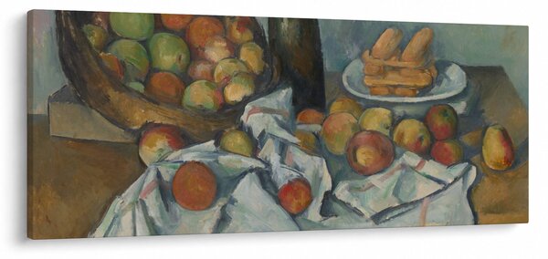 Kép - Paul Cezanne, The Basket of Apples, reprodukciók (120x50 cm)