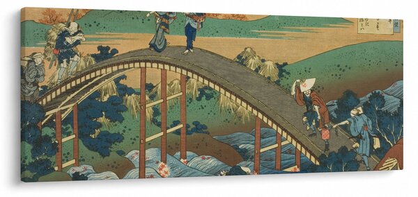 Kép - Katsushika Hokusai, Ariwara no Narihirafrom the series One Hundred, Poems Explained by the Nurse (Hyakunin isshu uba ga etoki), reprodukciók (120x50 cm)