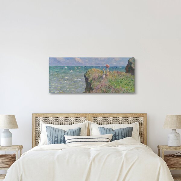 Kép - Claude Monet, Cliff Walk at Pourville, reprodukciók (120x50 cm)