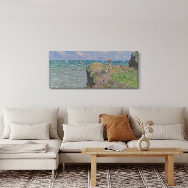 Kép - Claude Monet, Cliff Walk at Pourville, reprodukciók (120x50 cm)
