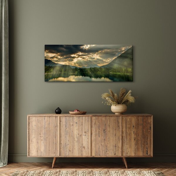 Tó a ragyogó nappal képe (120x50 cm)