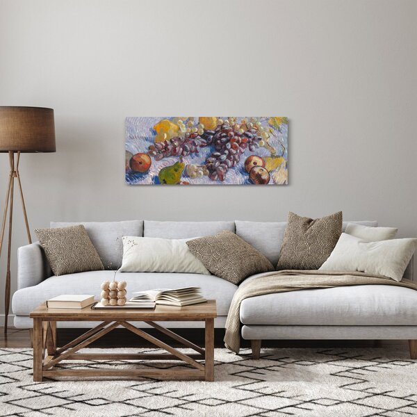 Kép - Vincent van Gogh, Grapes, Lemons, Pears, and Apples, reprodukciók (120x50 cm)