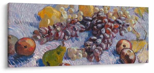 Kép - Vincent van Gogh, Grapes, Lemons, Pears, and Apples, reprodukciók (120x50 cm)