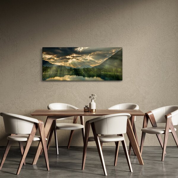 Tó a ragyogó nappal képe (120x50 cm)