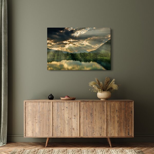 Tó a ragyogó nappal képe (90x60 cm)