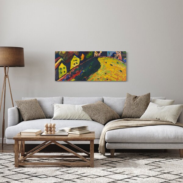 Kép - Vasily Kandinsky, Houses at Murnau, reprodukciók (120x50 cm)
