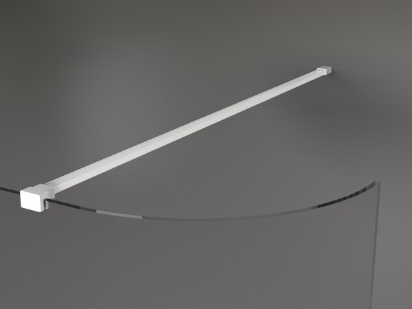 Mexen Kioto, lekerekített zuhanyparaván 90 x 200 cm, 8 mm átlátszó üveg, fehér profil, 800-080-101-20-06