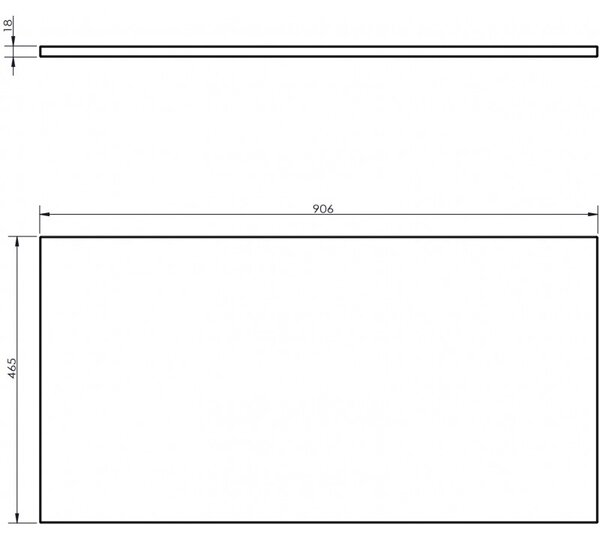 Mexen Uni, munkalap 90 cm, diófa, 91AXX-0904-464-18-86
