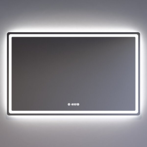 Welland Type-20V kétszemélyes LED tükör - fényerő + színhőfok állítás + páramentesítő + óra - 120 x 75 cm