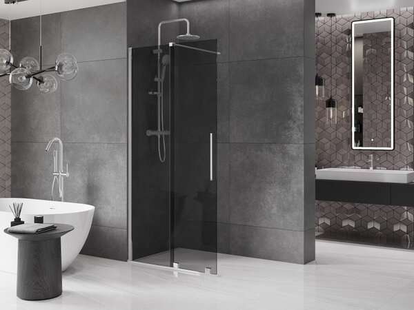 Mexen Velar, zuhany paraván tolóajtóval Walk-in 70 x 200 cm, 8mm szürke üveg, króm, 871-070-000-43-01