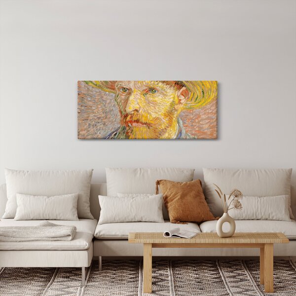 Kép - Vincent van Gogh, Self-Portrait with a Straw Hat (The Potato Peeler), reprodukciók (120x50 cm)