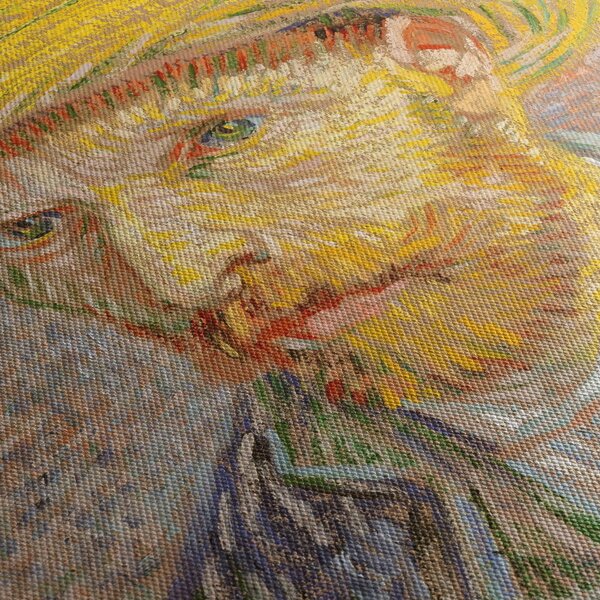 Kép - Vincent van Gogh, Self-Portrait with a Straw Hat (The Potato Peeler), reprodukciók (120x50 cm)