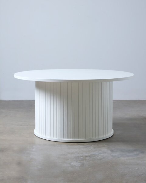 Fehér kerek dohányzóasztal Nola – Unique Furniture