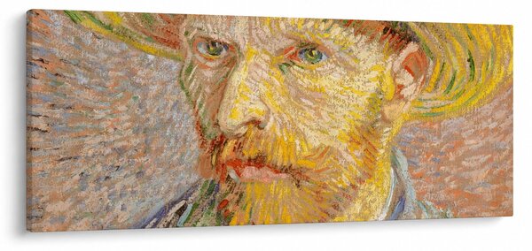 Kép - Vincent van Gogh, Self-Portrait with a Straw Hat (The Potato Peeler), reprodukciók (120x50 cm)