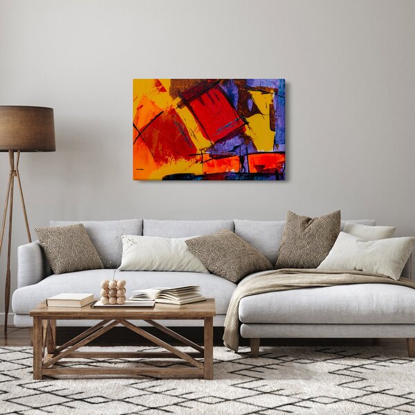 Absztrakciós kép (90x60 cm)