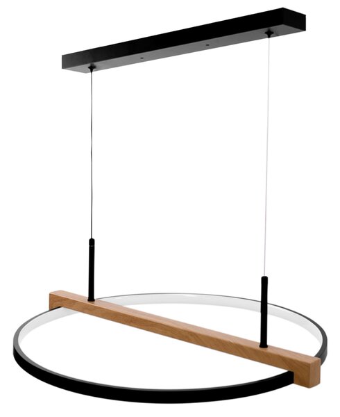 Toolight Szerszámlámpa, LED mennyezeti lámpa 60cm + távirányító APP1530-CP, fekete-barna, OSW-05660