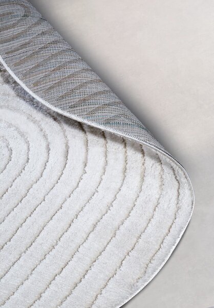 Fehér kerek szőnyeg ø 160 cm Panglao New York White – Elle Decoration