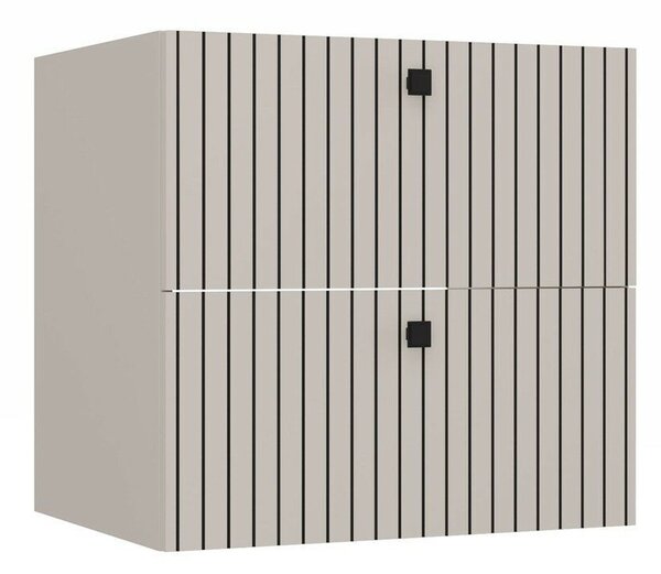 TIGO 60 2S fürdőszoba fali mosdószekrény 60x45.5x57 cm, kasmír, fekete csíkos (mosdókagyló nélkül)