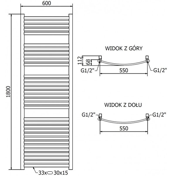 Mexen, Mexen Helios elektromos melegítő 1800 x 600 mm, 900 W, arany - W103-1800-600-2900-50