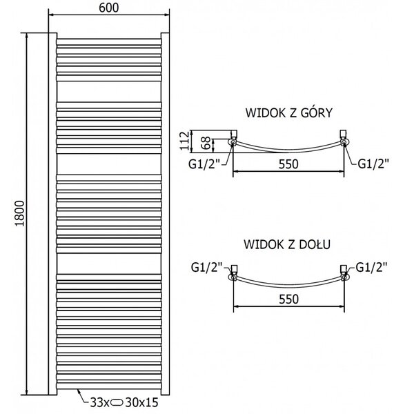 Mexen, Mexen Helios elektromos melegítő 1800 x 600 mm, 900 W, arany - W103-1800-600-2900-50