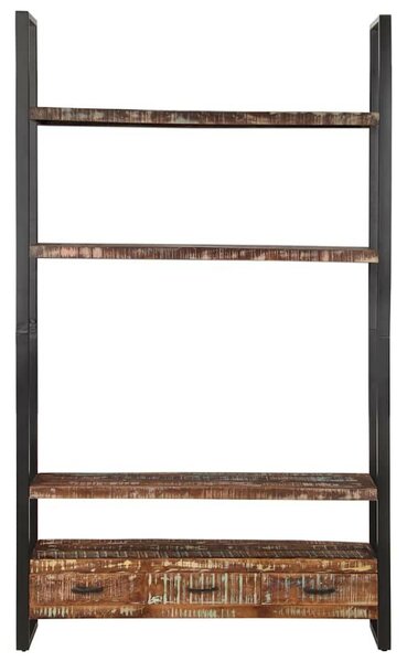 Tömör újrahasznosított fa könyvespolc 118 x 30 x 200 cm