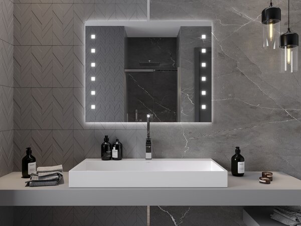 Mexen Ner, LED fürdoszobai tükör háttérvilágítással 100x80 cm, 6000K, páramentes, 9809-100-080-611-00