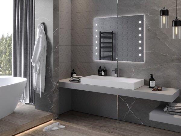 Mexen Ner, LED fürdoszobai tükör háttérvilágítással 100x80 cm, 6000K, páramentes, 9809-100-080-611-00