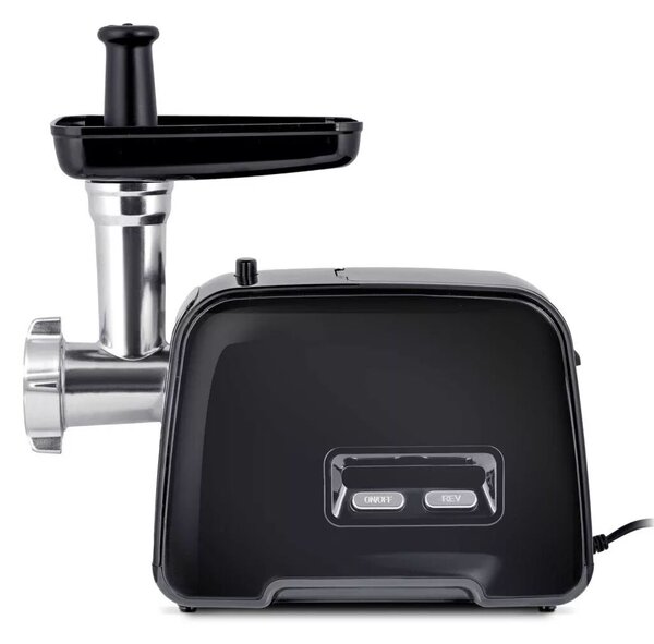Berdsen BD-601A húsdaráló, 450/1200 W, ezüst/fekete, rozsdamentes acél kés és tárcsa, visszaforgató funkció, csúszásmentes talp