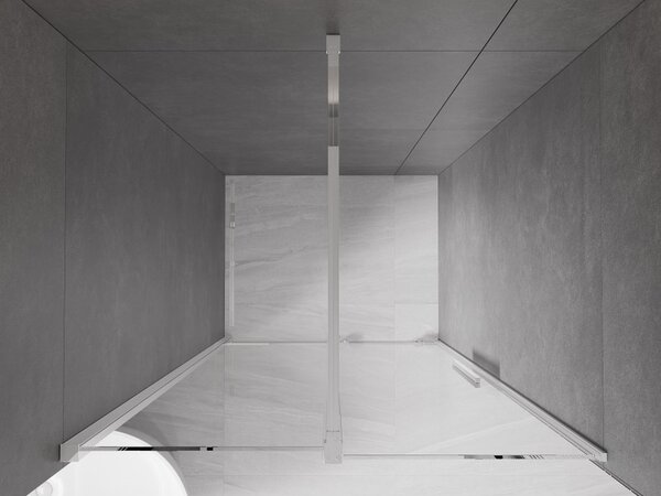 Mexen Velar, nyitható tolóajtó 90x200 cm, 8mm átlátszó üveg, króm, 871-090-000-01-01