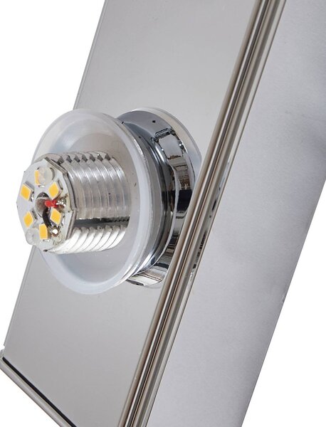 Lucande LED fürdőszoba fali lámpa Myrra, króm, üveg, 60 cm, IP44, Króm / ezüst, Fürdőszoba, Alumínium, Modern
