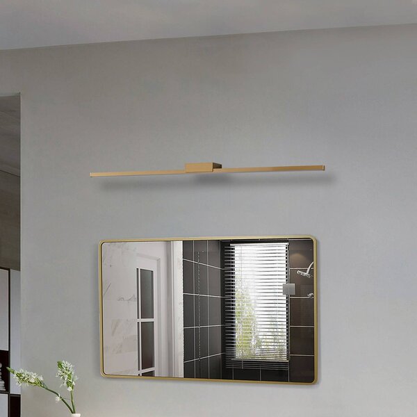 Lucande LED-es tükörlámpa Kivana, réz, fém, 90 cm, IP44, Réz, Fürdőszoba, Alumínium, Modern
