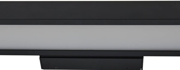 Lucande LED tükörvilágítás Zafira, fekete, alumínium, 90 cm, IP44, Fekete, Fürdőszoba, Alumínium, Modern