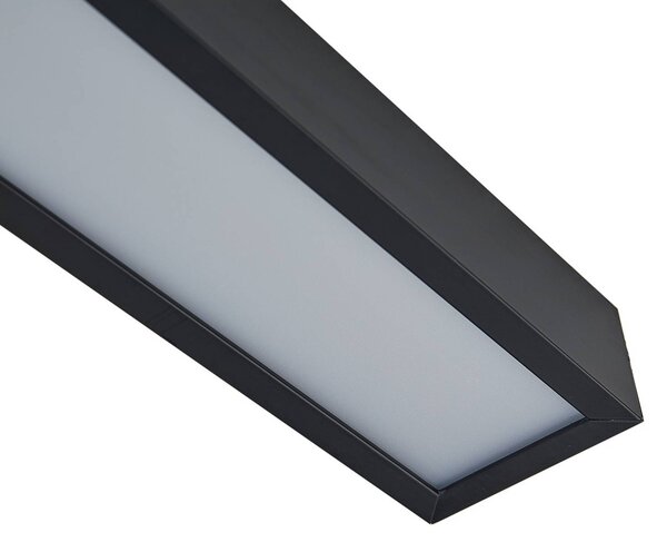 Lucande LED tükörvilágítás Zafira, fekete, alumínium, 90 cm, IP44, Fekete, Fürdőszoba, Alumínium, Modern