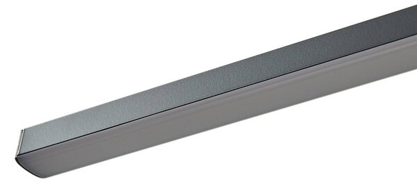 Lucande LED-es tükörlámpa Kivana, fekete, fém, 90cm, IP44, Fekete, Fürdőszoba, Alumínium, Modern