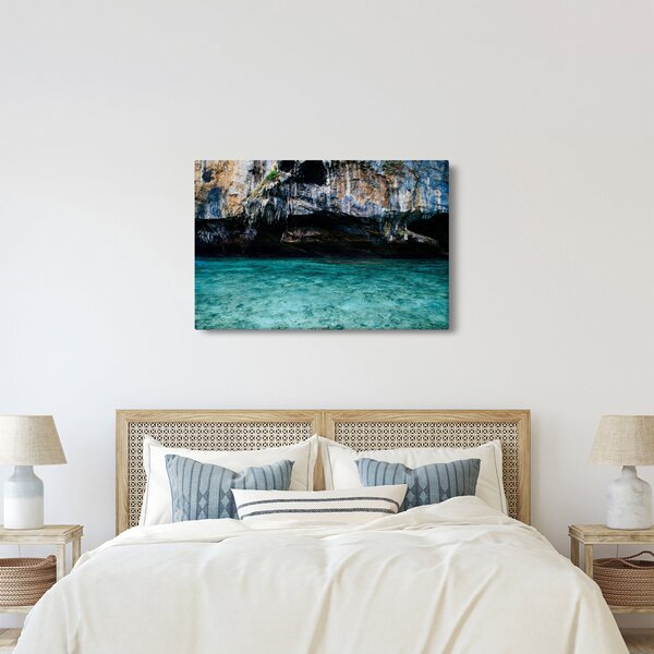 A víz és a sziklák képe (90x60 cm)