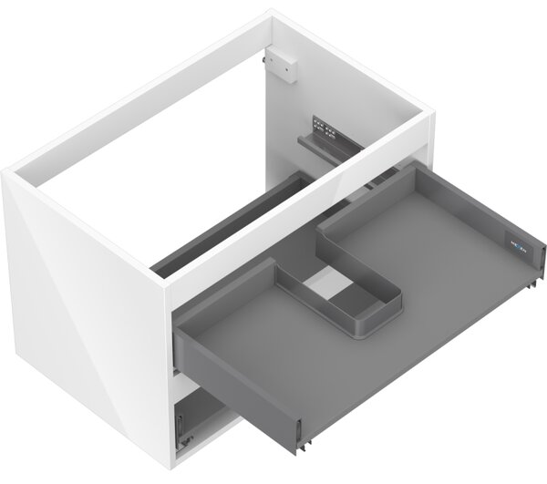 Mexen Box-A, fali szekrény 70 cm, 2 fiók, fényes fehér, 91AX0-0700-470-2-00