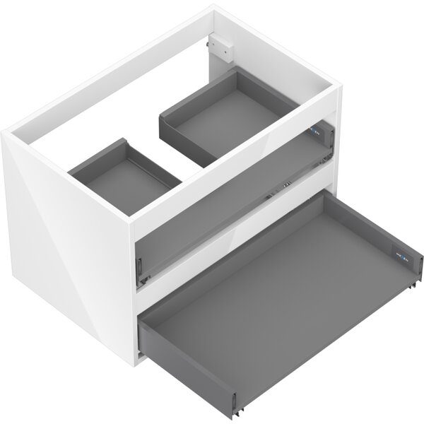 Mexen Box-A, fali szekrény 70 cm, 2 fiók, fényes fehér, 91AX0-0700-470-2-00