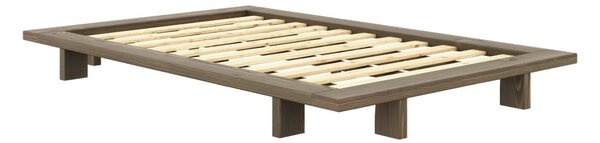Barna borovi fenyő egyszemélyes ágy ágyráccsal 120x200 cm Japan – Karup Design
