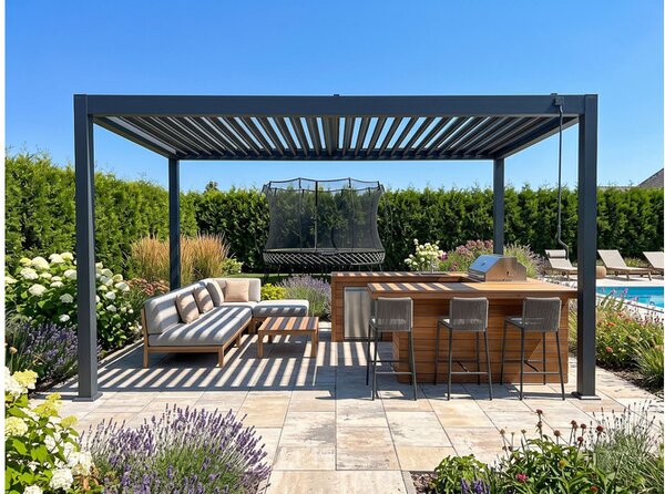 Bioklimatikus pergola LANITPLAST ALUGARDEN 4x3 m LG5063