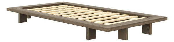 Barna borovi fenyő egyszemélyes ágy ágyráccsal 90x200 cm Japan – Karup Design