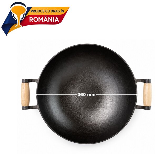 Öntöttvas wok, Ø 360 mm
